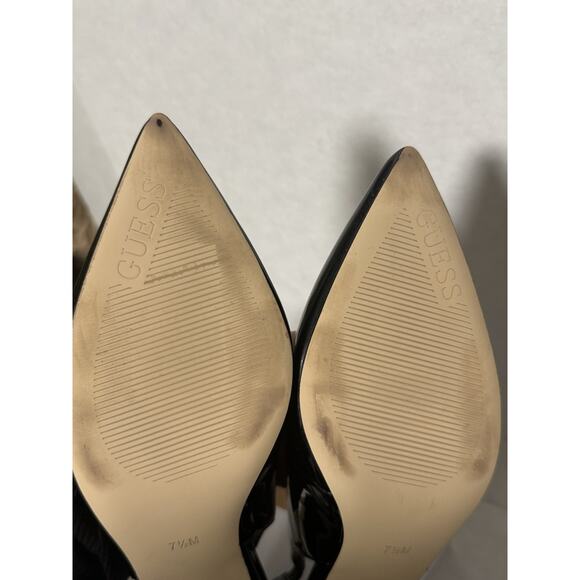 Guess Women’s Zanda Block Heel Slingback Shoes Black Size 7.5 M NWB - Picture 6 of 10